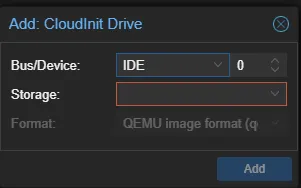 SeaBIOS — IDE Cloud-Init drive